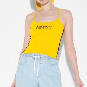 Women’s NWT American Football Tank Top Size Medium In Yellow Wild‎ Fable
